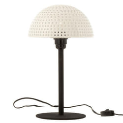 Lampe à Poser Champignon Brillant 36cm Blanc