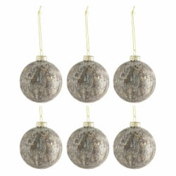 Paris Prix Boules de Noël - 8 cm - Gris et Or