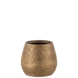 J-Line cache-pot Irrégulier Rugueux - céramique - or - medium - Ø 20 cm