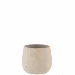 J-Line cache-pot Spikkel - céramique - gris - medium - Ø 14.8 cm