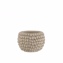 Cachepot en fibre de ciment gris - J-LINE - 18.5x18.5x13.5 cm - carré