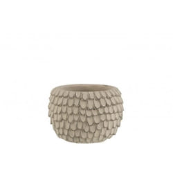 Cachepot en fibre de ciment gris - J-LINE - 18.5x18.5x13.5 cm - carré