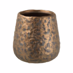 Cache-pot en céramique cuivrée - J-LINE - 12 cm - Cylindrique