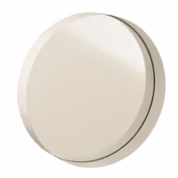 Miroir Mural Rond Déco Bord Métal 30cm Blanc