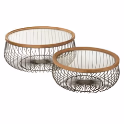 Lot de 2 Tables Basses Design Loca 100cm Noir