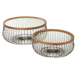 Lot de 2 Tables Basses Design Loca 100cm Noir