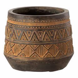 Cache-Pot Déco Ethnique 18cm Marron