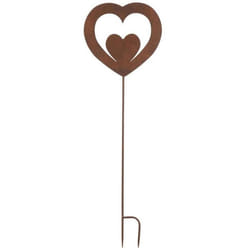 Décoration de Jardin Cœur 100cm Marron Rouille