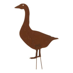 Décoration de Jardin Canard 60cm Marron Rouille