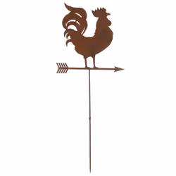Décoration de Jardin Girouette 120cm Marron Rouille