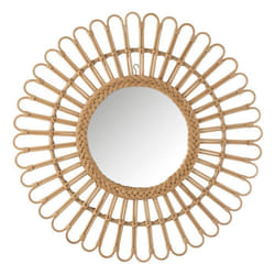 Miroir Mural Déco en Rotin Ellen 60cm Naturel