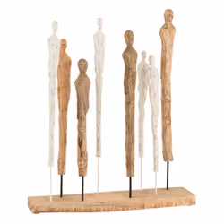 Statuette Déco 8 Figurines Minces 57cm Naturel