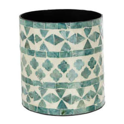 Cache-Pot Imprimé Design Delta 15cm Bleu Clair