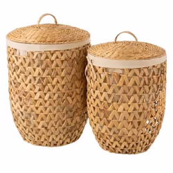 Lot de 2 Paniers à Linge Vitoria 60cm Naturel
