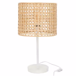 Lampe à Poser Design Roma 51cm Naturel & Blanc