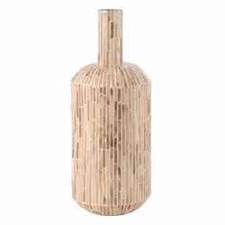 Vase Goutte Motif Mosaïque Nuye 54cm Beige