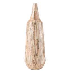Vase Bouteille Motif Mosaïque Nuye 71cm Beige