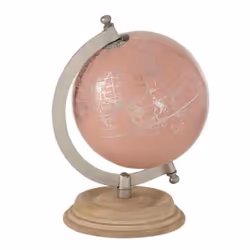Mappemonde sur Pied Déco Globe 20cm Rose & Or
