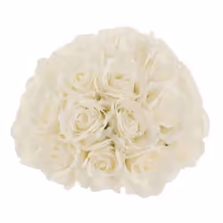 Boule de Fleurs Artificielles Roses 29cm Blanc