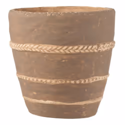 Cache-Pot en Terre Cuite Tressé 24cm Marron