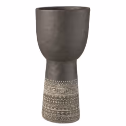 Cache-Pot Déco en Ciment Ethnic 50cm Gris