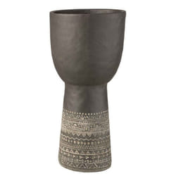 Cache-Pot Déco en Ciment Ethnic 50cm Gris