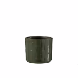 J-Line cache-pot Carré - céramique - vert - medium - Ø 14 cm