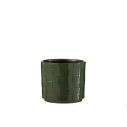 J-Line cache-pot Carré - céramique - vert - medium - Ø 14 cm