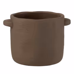 Cache-Pot en Ciment Gustave 24cm Marron Foncé