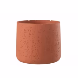 Cachepot en céramique - J-LINE - orange 19x19x17 cm