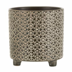 Cache-Pot Déco en Céramique Minada 16cm Gris