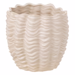Cache-Pot en Céramique Coquillage 22cm Beige