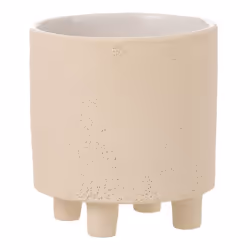 Cache-Pot Déco en Céramique Sable 16cm Beige