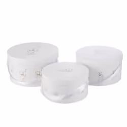 Lot de 3 Boîtes Déco Enfant Ourson 32cm Blanc