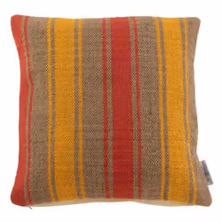 Coussin Déco Anna 50x50cm Rouge & Jaune