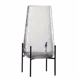 Vase Design sur Pied Irrégulier 32cm Transparent