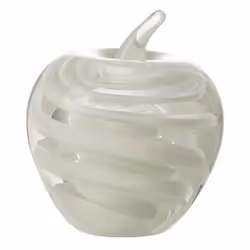 Presse-Papier Pomme Design Verre 9cm Blanc