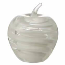 Presse-Papier Pomme Design Verre 12cm Blanc