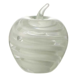 Presse-Papier Pomme Design Verre 12cm Blanc