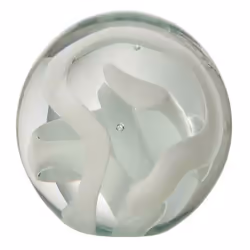 Presse-Papier en Verre Guirlande 10cm Blanc