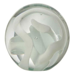 Presse-Papier en Verre Guirlande 10cm Blanc