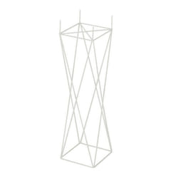 Cache-Pot en Métal Support Croix 55cm Blanc
