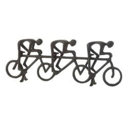 Statuette Déco Cyclistes sur Tandem 50cm Noir