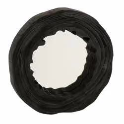 Miroir Mural Déco en Bois Jenny 42cm Noir