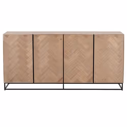 Buffet 4 Portes Miraza 180cm Naturel & Noir