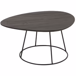 J-Line Table Gigogne Ovale Bois/Metal Brun Fonce L