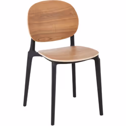 J-Line Chaise Basic Polyester/Vernis Naturel