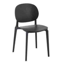 J-Line Chaise Basic Polyester/Vernis Noir