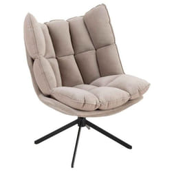 Fauteuil Relax Sur Pied coussin 92cm Gris Clair