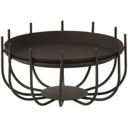 J-Line Brasero Bas Metal Noir Small